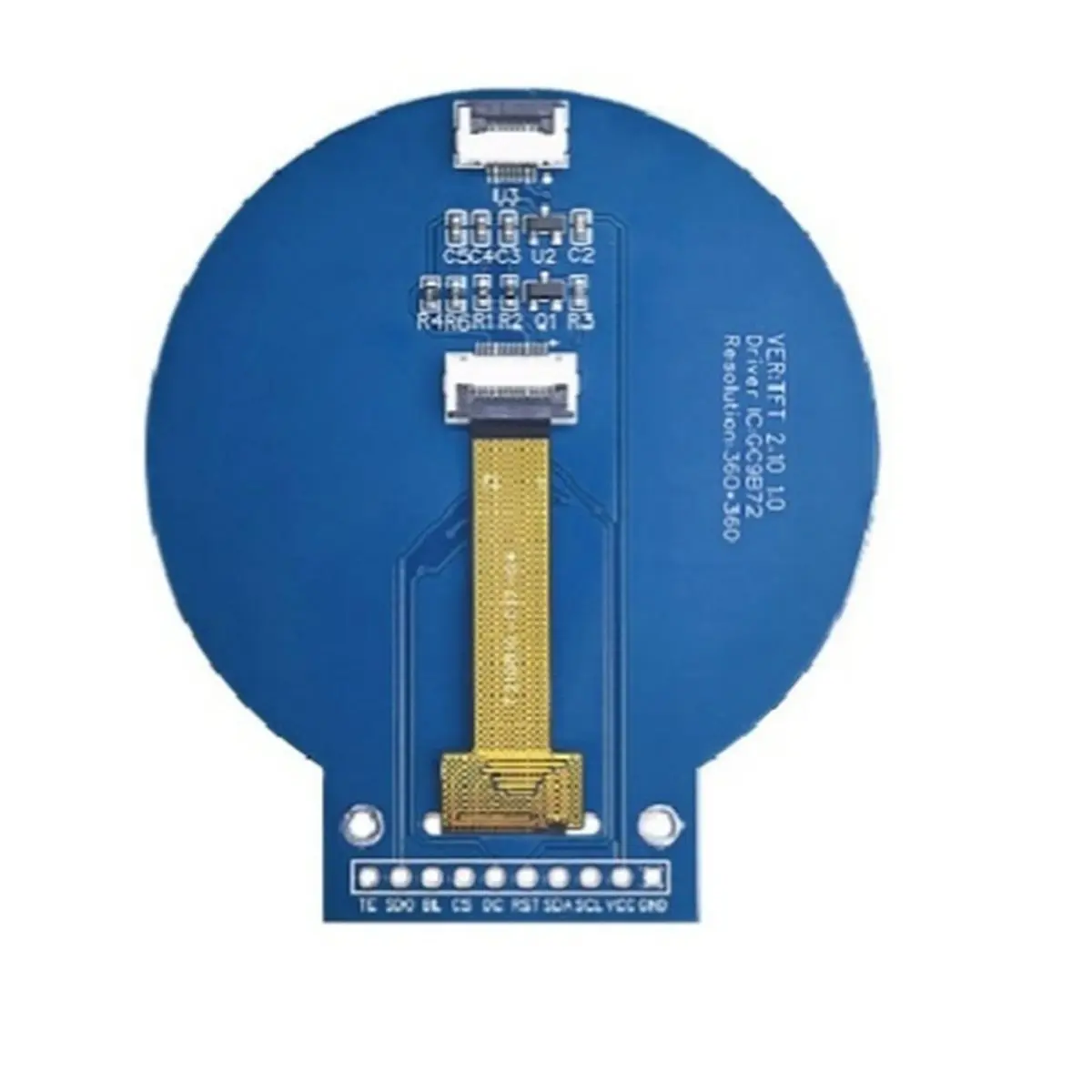 TOP RATED○▽2.1-Inch TFT LCD Screen GC9B72 Small-Screen 360x360 Display LCD Color Screen SPI Round Screen SPI Round Display