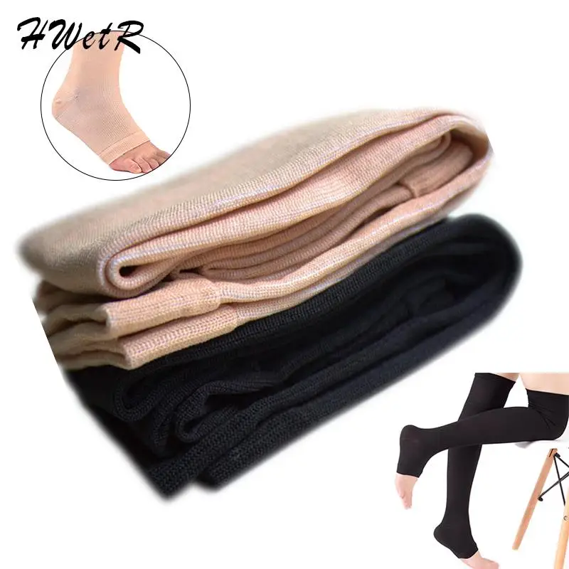 

1 Pair Open Toe Knee-High Medical Wrap Shaping Varicose Veins Stocking Compression Brace Compression Stockings For Men Women