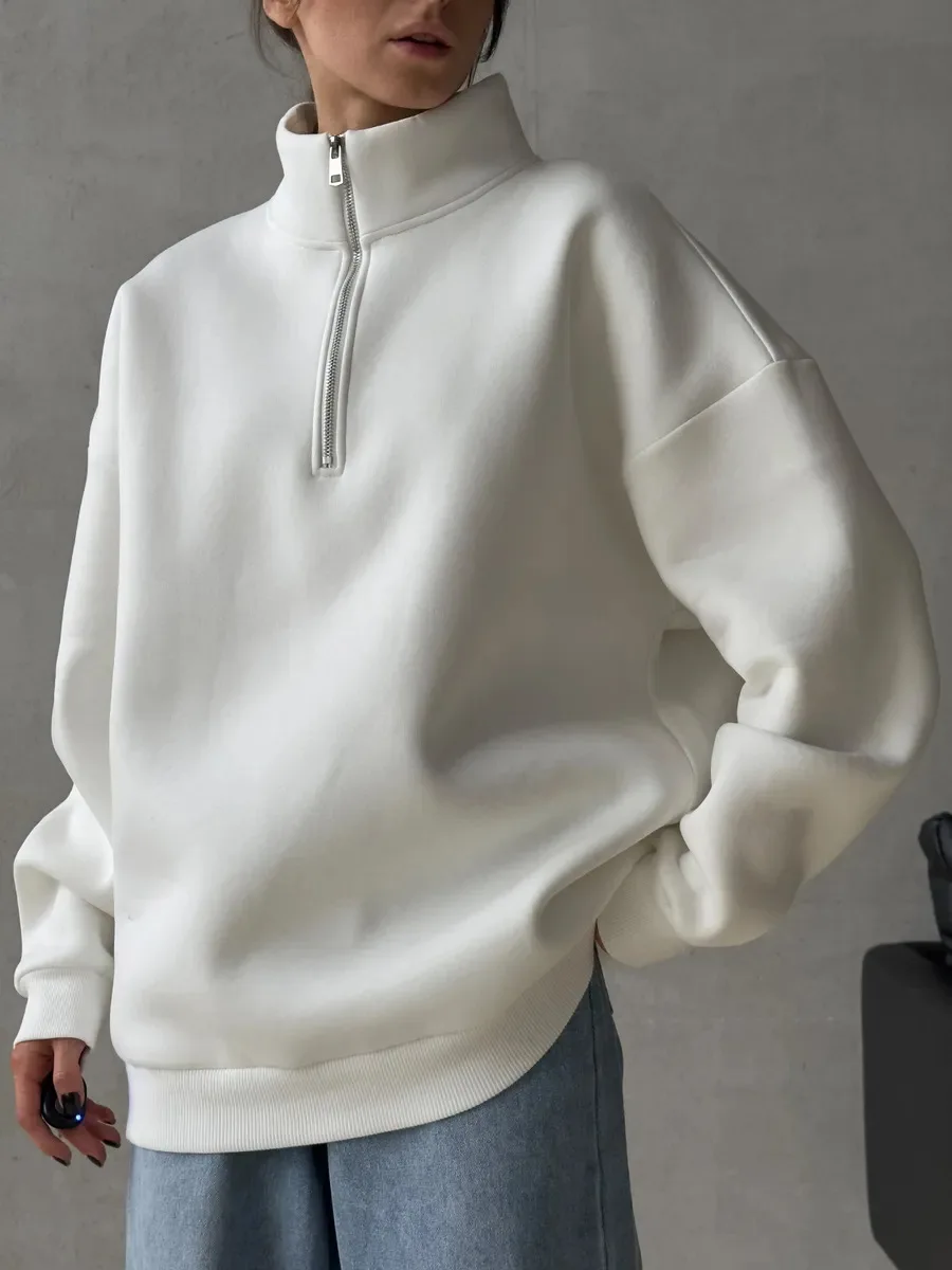 

CGC Solid Autumn Winter Clothes Woman Sweatshirts Thicken Warm Long Sleeve Tops Casual Harajuku Oversized Pullovers Hoodie