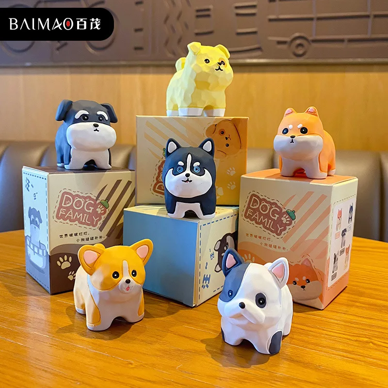 

Standing dog resin ornaments car home desktop decoration Cute creative dolls