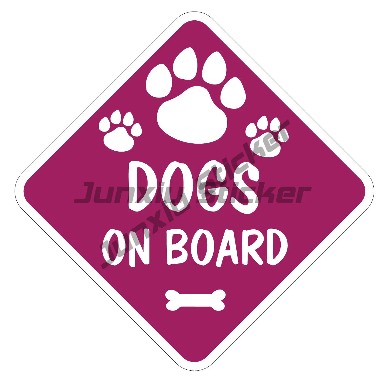 

GENERIC DOGS ON BOARD Vinyl Car Van Sticker or Sign and Sucker Dog Pet Lover