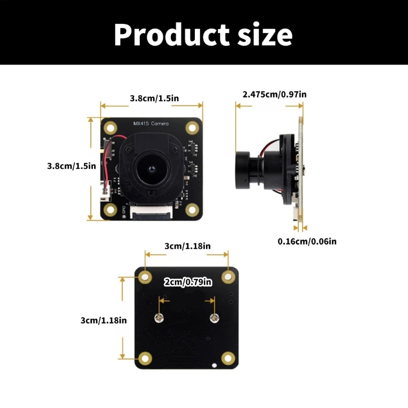 Campo visão resolução do módulo 98° da câmera do pixel 800W para o reconhecimento cara