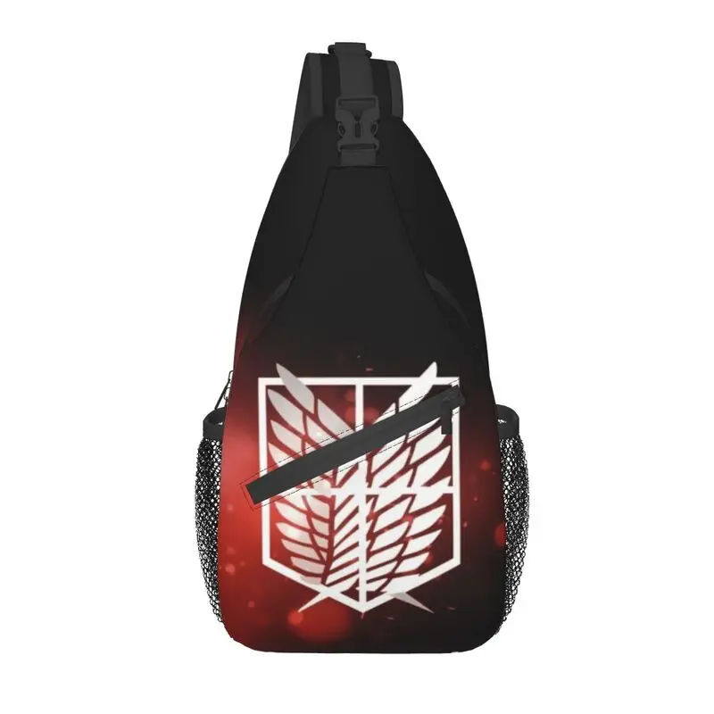 

Shingeki No Kyojin Attack On Titan Crossbody Sling Backpack Men Wings Of Freedom Chest Shoulder Bag for Cycling Camping Daypack