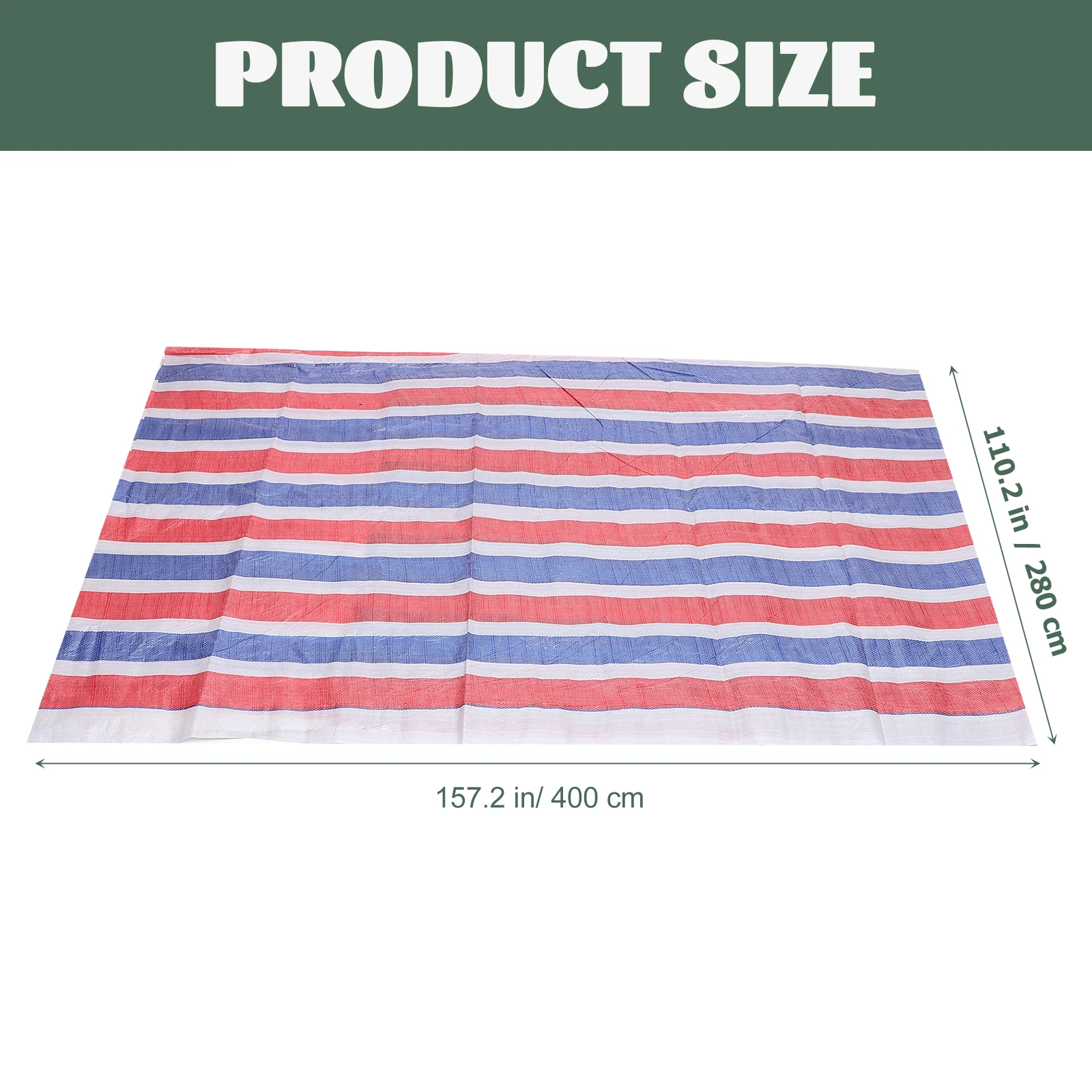 

Waterproof Tarp 2.8x4m Color Striped Cloth Large Tarps for Camping Ground Cover PVC Tent Outdoor Parties Picnic