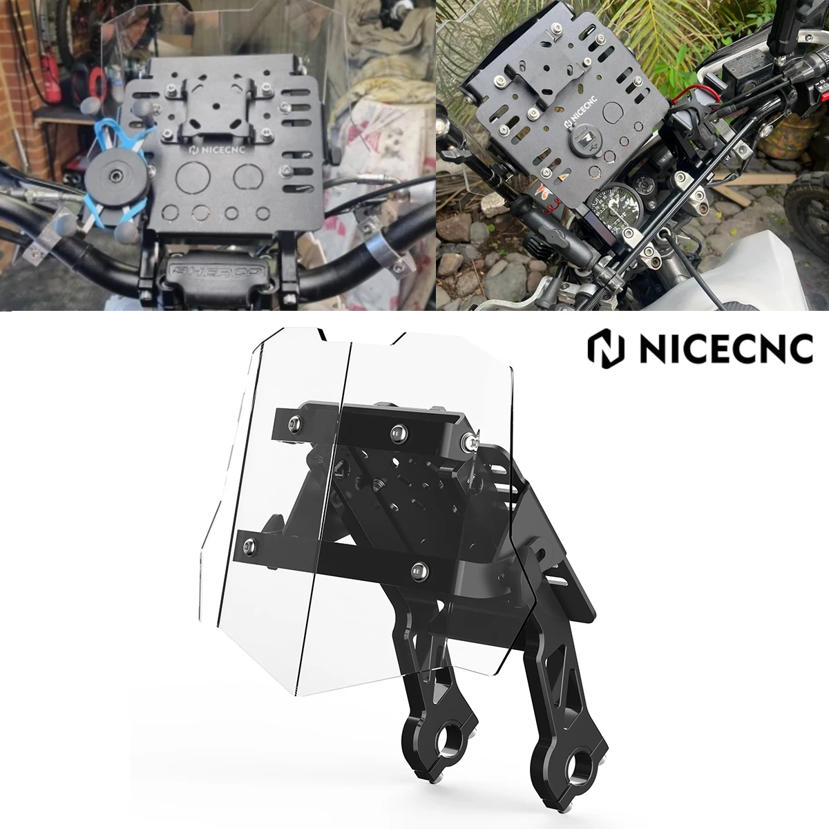 Universal For Honda CRF300L Rally CRF 250 450 R X RX GPS Mount Bracket Mini Fairing Kit For Yamaha WR250F WR450F YZ250F YZ450F