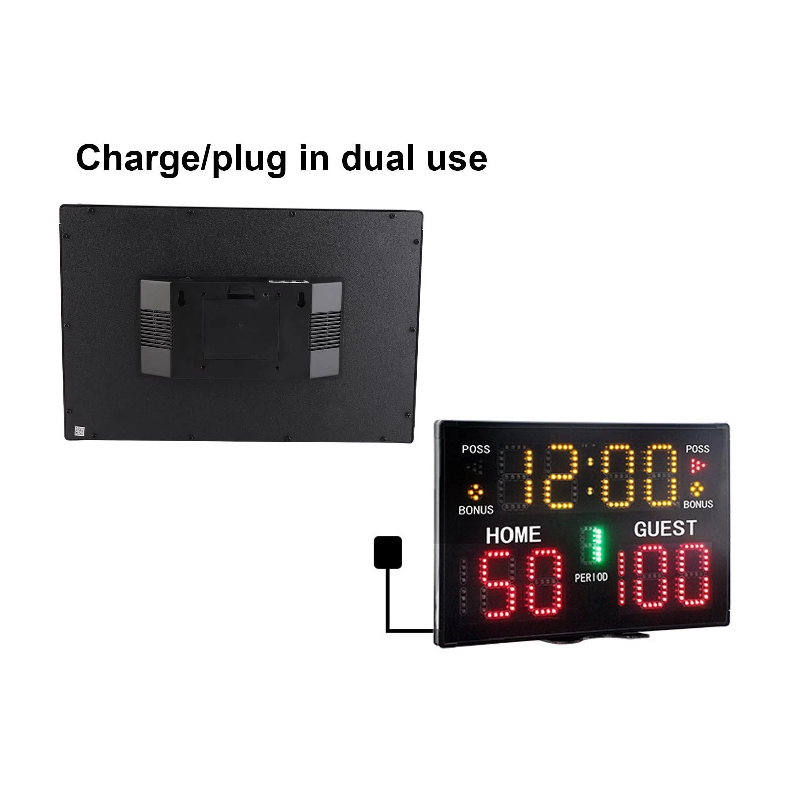 Digital Basketball Scoreboard LED Lightweight Basketball Electronic Scoreboard Easy To Use Remote Controlled for Game Training