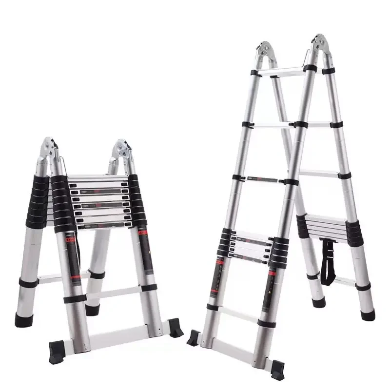 

Aluminum alloy ladder Aluminum alloy folding ladder Portable thickened ladder Multifunctional telescopic
