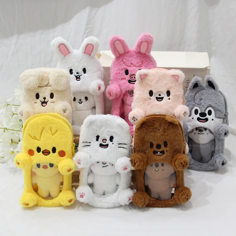 

Creative Cute Stray Children Plush Toy Pencil Case Desk Stationery Storage Pencil Case Cartoon Stuffed Animal Doll Gift