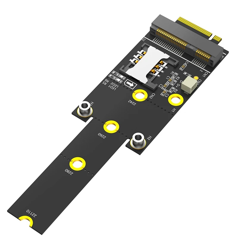 

AT82-Mini PCI-E To M.2(NGFF ) Key M Adapter With SIM Card Slot For Wifi/WWAN/LTE Module