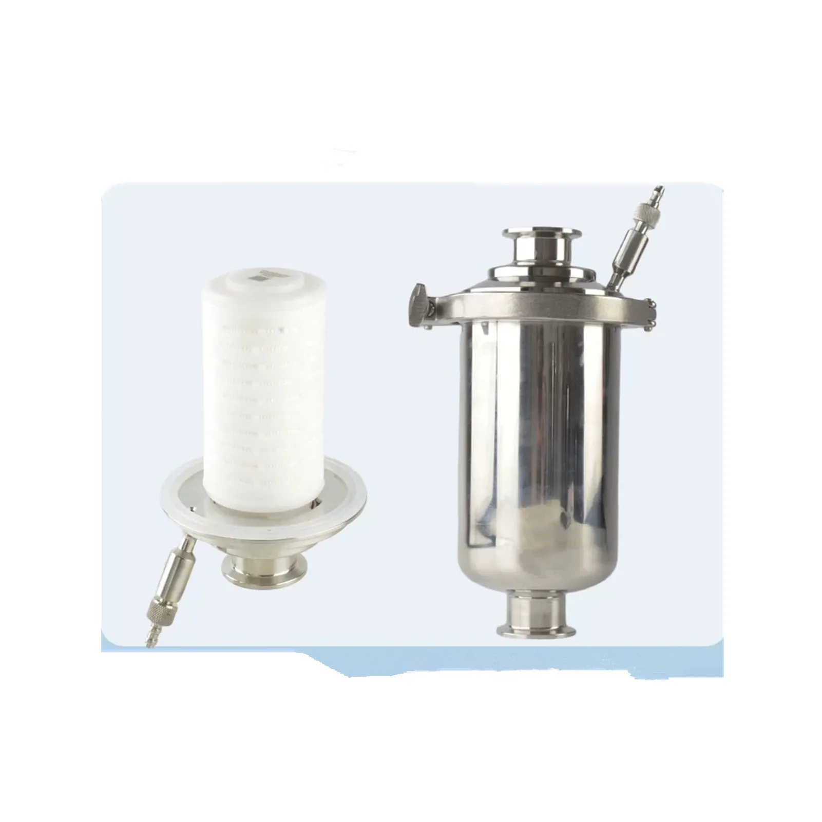 Pharmaceutical Liquid and Gas 1.5" Tri Clamp Inline Filter Housing