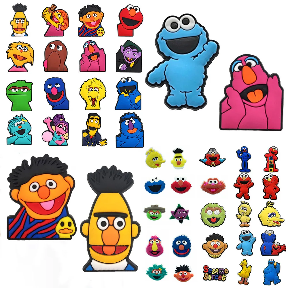 16-100 Stück Bestseller Cartoon-Kekse Gelber Vogel Monster-Serie PVC-Schuhzubehör Abnehmbare DIY Kreative Schuhdekorationen – Detail 4