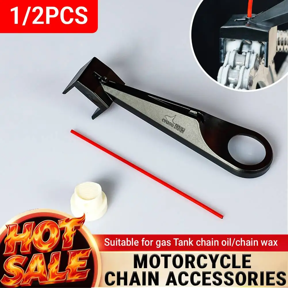 1/2Pcs Motorcycle Chain Oiler Spray Gear, Mess-Free Chain Wax Chain Cleaner Attachment, for Motorcycle Chain Maintenance & Clean