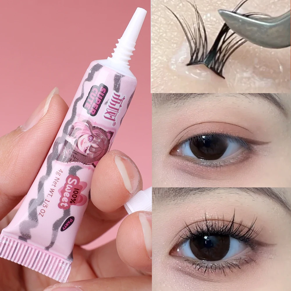 wasserdichte, dauerhafte Wimpernkleber, nicht reizend, schnell trocknend, klar, weiß, selbstklebend, für falsche Wimpernverlängerung, Make-up, kosmetisches Werkzeug