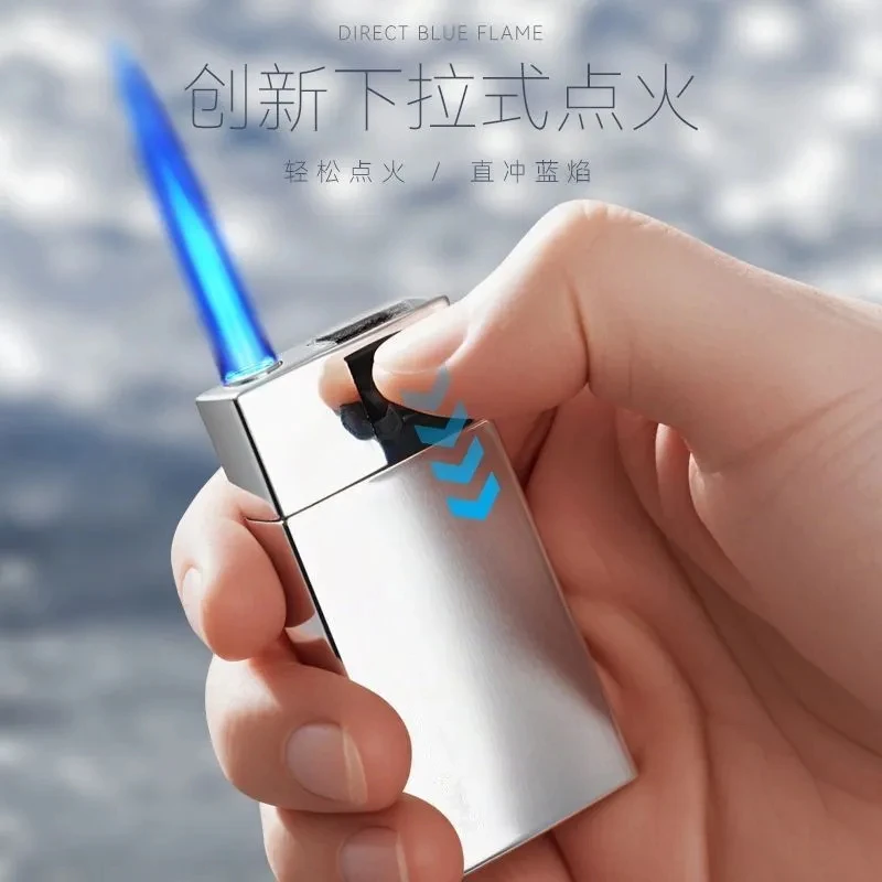 New Boutique Mirror Metal Electronic Windproof Lighter Supermarket Convenience Store Retail Wholesale Refillable Butane Lighter