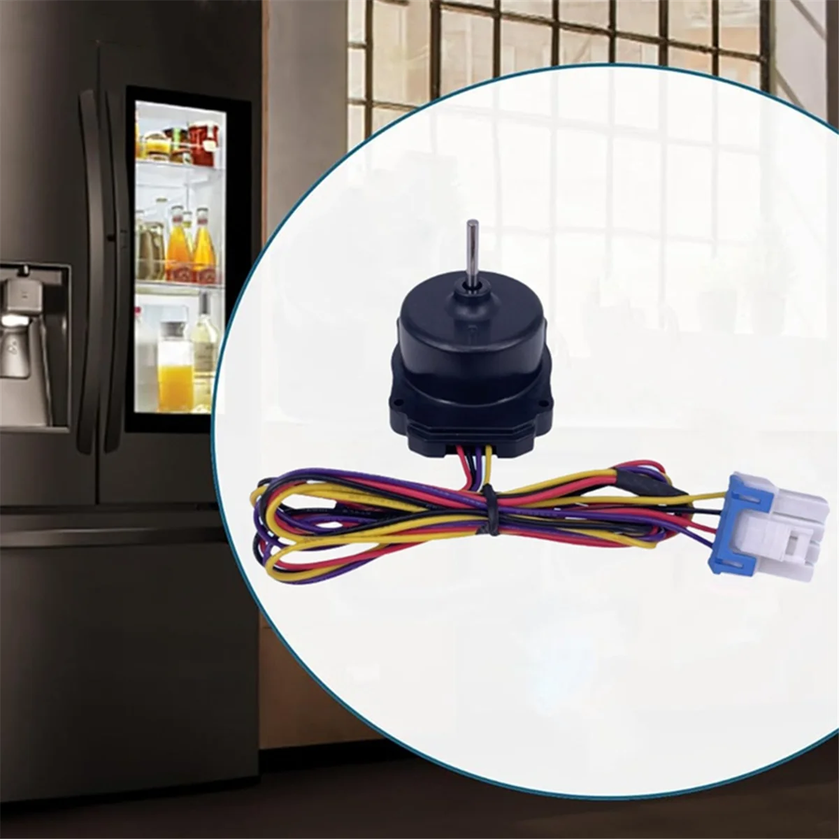 EAU64843803 Condenser Fan Motor Assembly for Refrigerator Evaporator Fan Motor Replace Z40E12MS1A0-57K06 DC 12V 1A-T33C