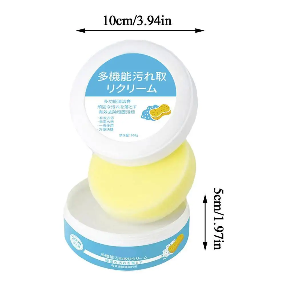 Multiple Purpose White Shoe Cleaning Cream With Stain Remover Whitening Formula With Wipe Sponge For Sneakers And Shoes