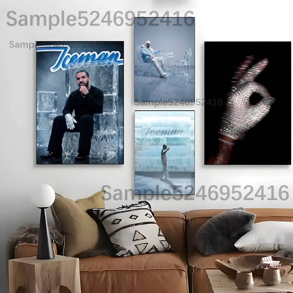D-Drake ICEMAN Rapper Poster For Gift Wall Art Decoration Painting Office Decoration Frameless Waterproof