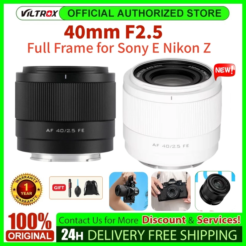 in stock VILTROX 40mm F2.5 Camera Lens Full Frame Auto Focus Lens For Nikon Z Sony E Series Mount Cameras