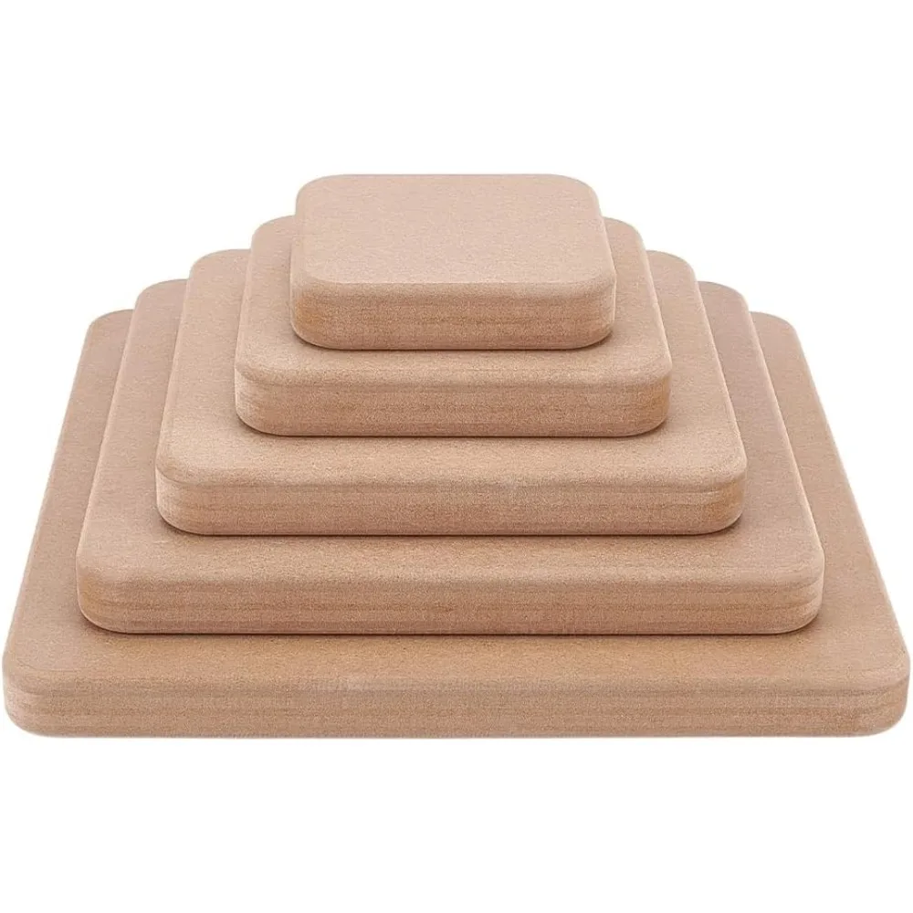

5Pcs Square Pottery Forms Pottery Forming Molds 5 Sizes Wood Ceramic Clay Drying Board Ceramic Making Tools Pottery Press