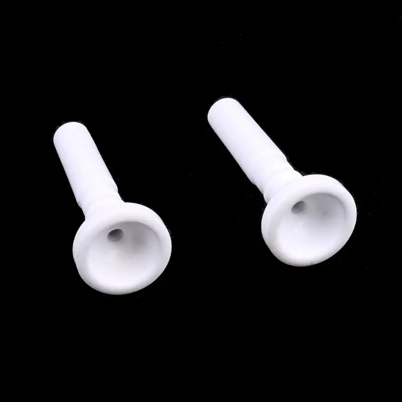 2Pcs Black White Plastic Trumpet Mouthpiece Meg for Beginner Musical Trumpet Musical Instrument Accessories