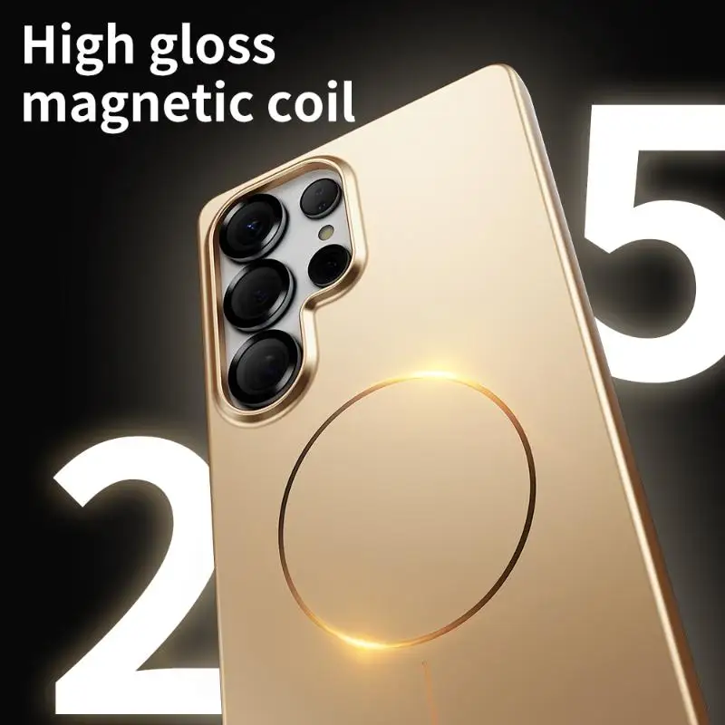 حافظة هاتف دائرية مغناطيسية رفيعة لهاتف سامسونج جالاكسي S25 S24 S23 Ultra Plus أغطية حماية صلبة مقاومة للصدمات #3