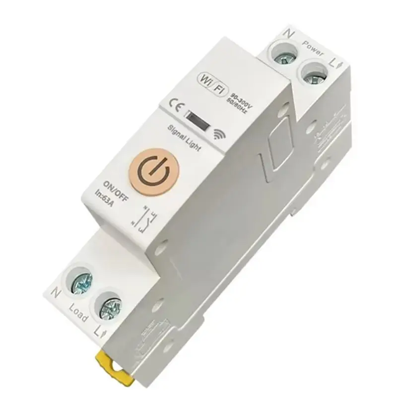 

ABKO-Tuya Smart Life 2.4Ghz Wifi Circuit Breaker Switch 63A 1P+N With Timer Remote Control On Off Via App