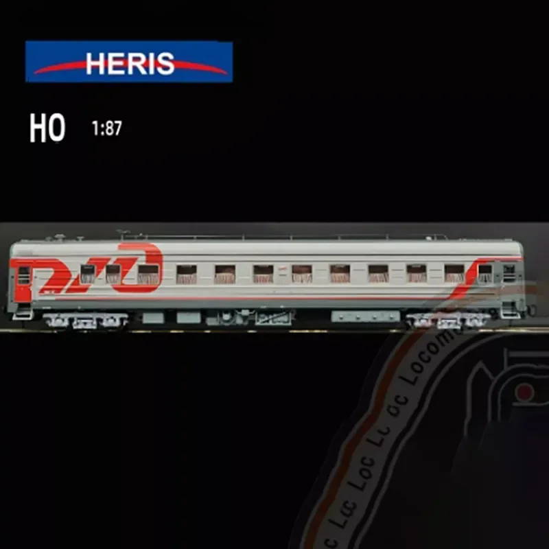 HERIS HO RZD 1/87 Train Model Russian International Train Sleeping Car Dining Car Attendant Compartment Train Model Set