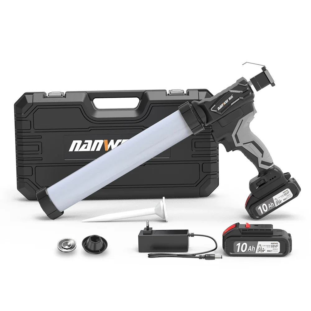 NANWEI Portable lithium glue gun 21V electric cordless caulking gun portable glass hard rubber sealant gun