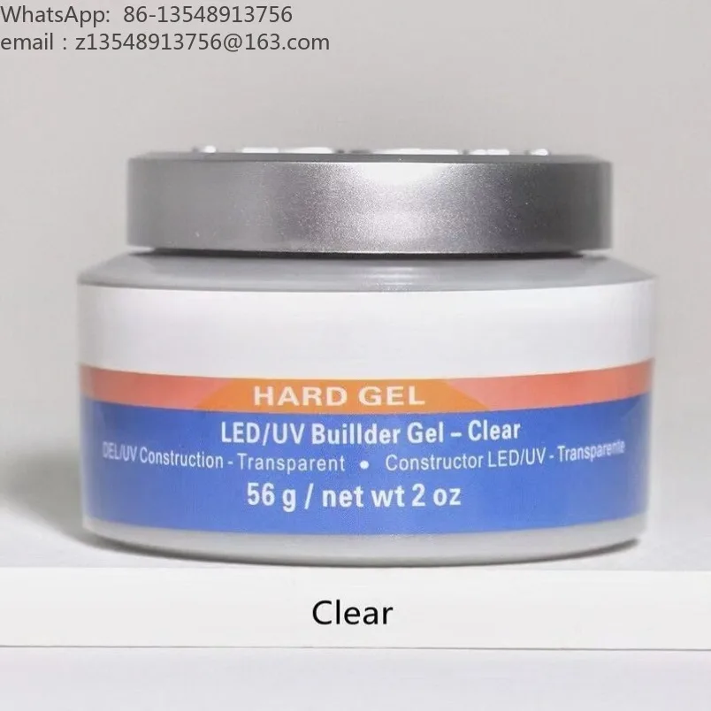 Clear Pink Builder Gel Nail Extension Reinforcement Rhinestone Adhesive UV Nail Gel