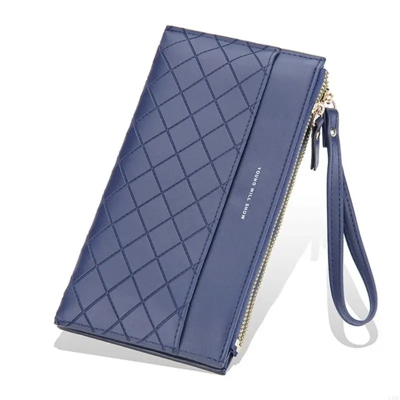 

63HC Fashion Zipper Wallet Women Long Purses Handbags Coin Purse Name Cards Holder