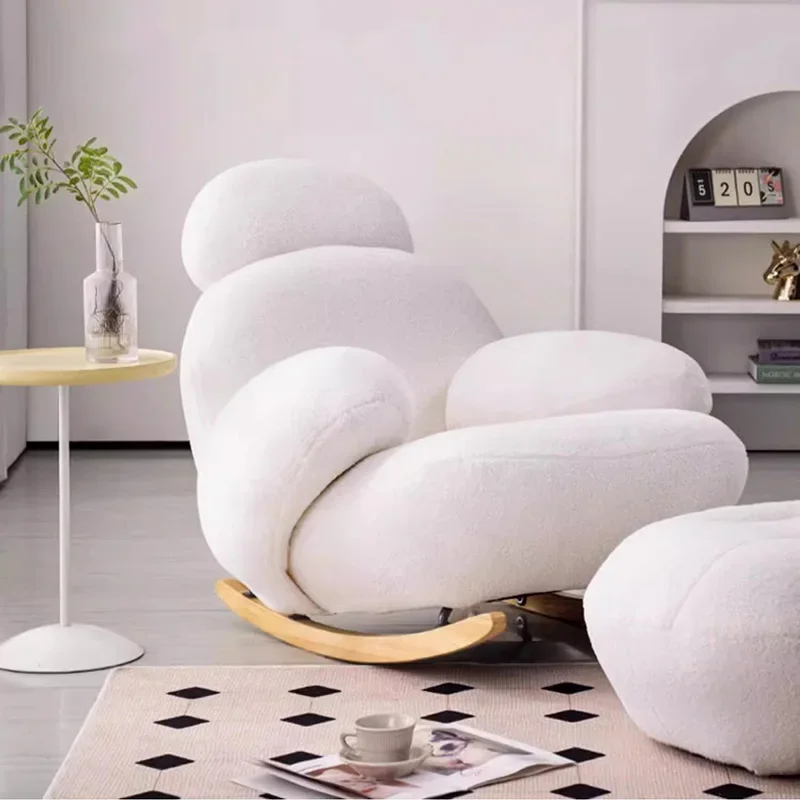 Podparcie pleców Różowe krzesła Nowoczesne urocze designerskie krzesło skandynawskie Lounge Recliner Luxury Sillones Modernos Para Sala Home