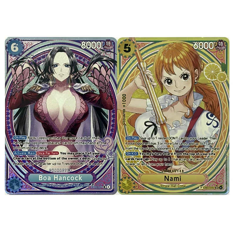 New Self Made Version ONE PIECE Nami English Collection Card Boa Hancock Series Anime Classic Game Card DIY Toy Gift