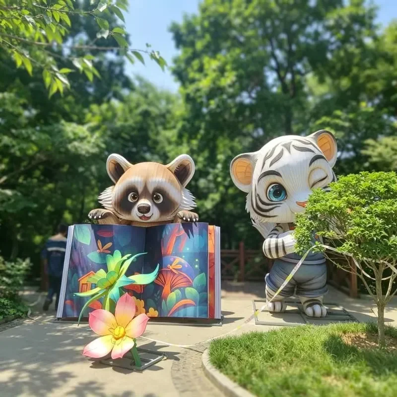 Waterproof LED Animal Lanterns for Thanksgiving Outdoor Decor Theme Park Visual Marketing Light Up Custom Design Festival
