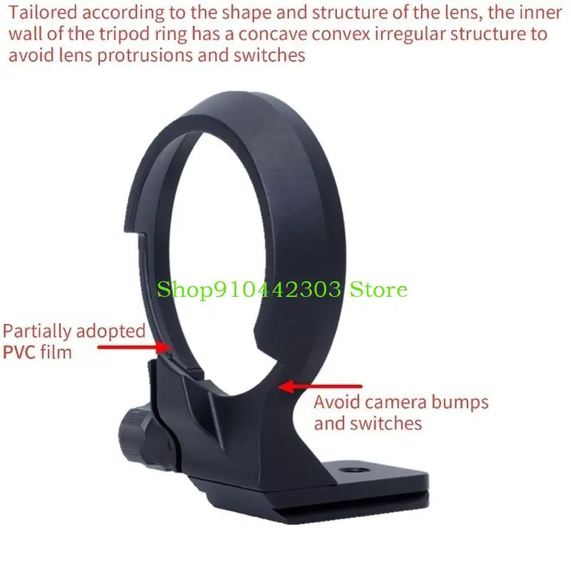

L4MD Camera Lens Collar Tripods Mount for IS-TA70180G2 Metal Photography Accessory with 1/4 3/8 Holes