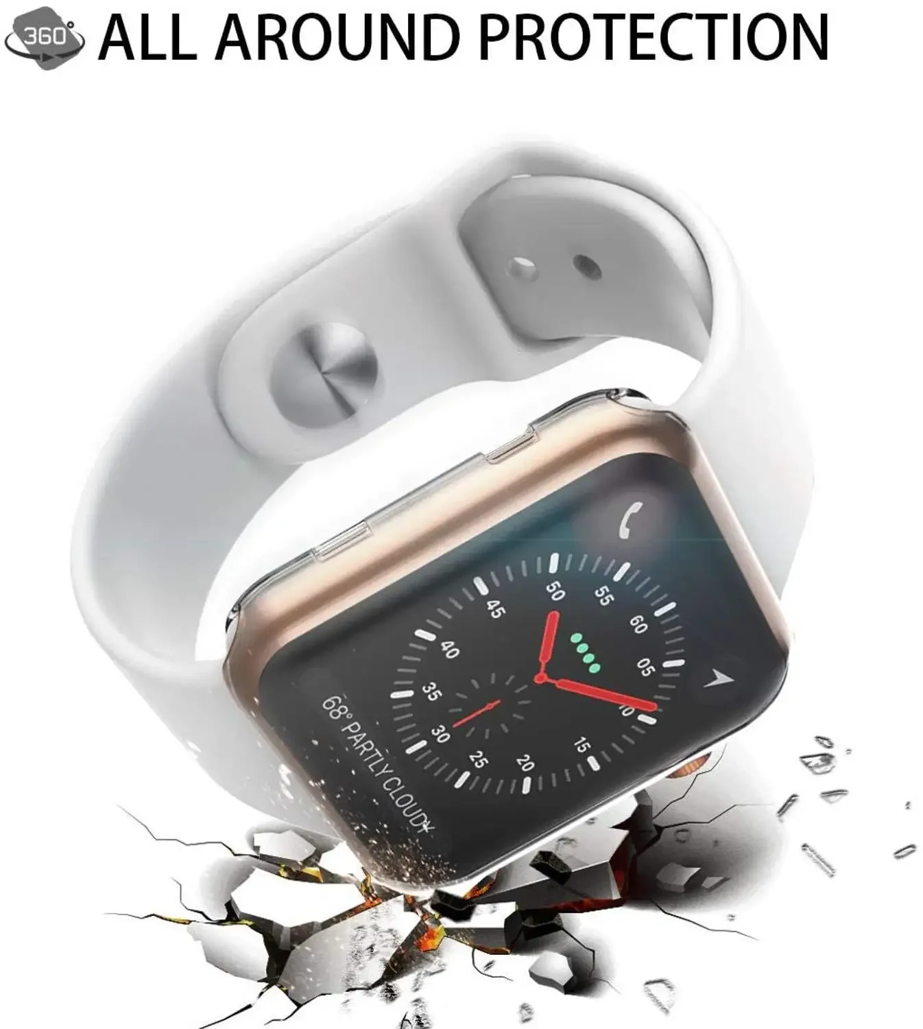 Screen Protector For Apple Watch case 45mm 41mm 44MM 40MM Full TPU bumper Cover 42mm 38MM accessories iwatch series 7 SE 6 5 4 3 image 5