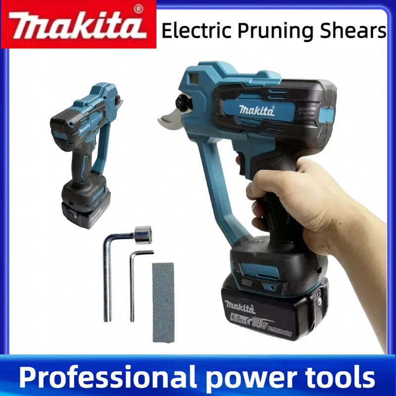 

Makita 18V High Power Cordless Pruning Shears 35mm Brushless Branch Cutter Electric Scissors For Fruit Tree Pruning Maintenance