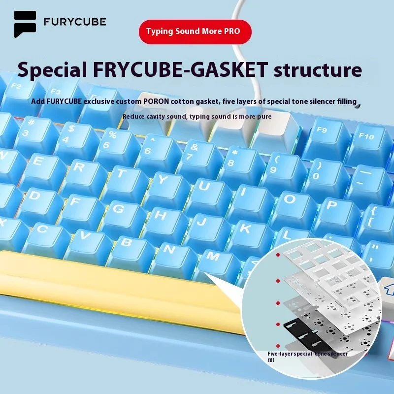 Furycube-F75 proメカニカルキーボード,ウルトラアルミニウム,3モード,ホットスワップ,カスタムPCゲーマーアクセサリー,ギフト