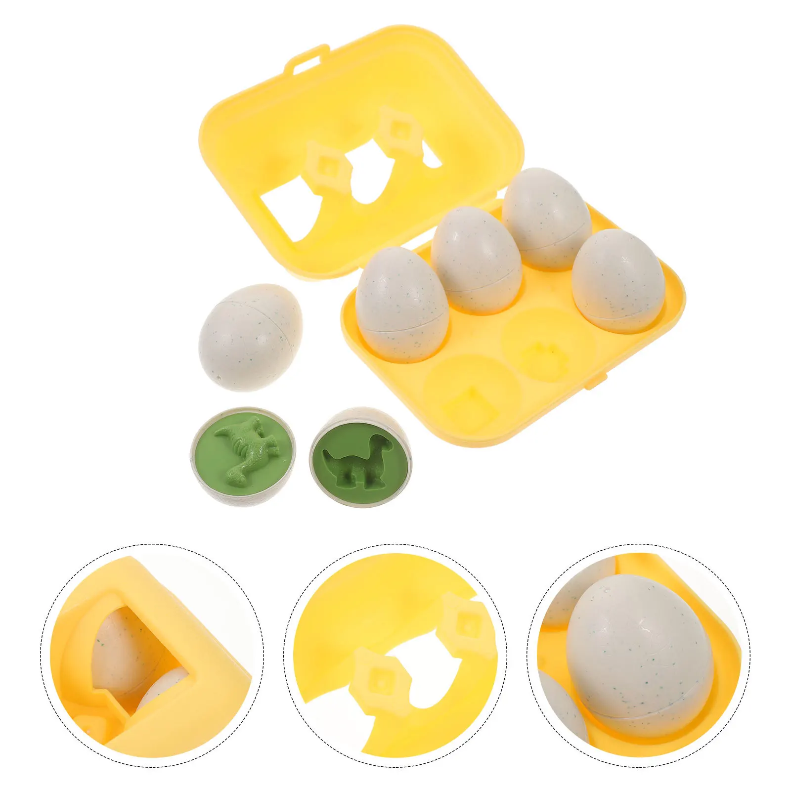 6Pcs Matching Eggs Smooth Surface Safe Educational Tool for Toddlers Color Shape Recognition Matching Eggs Egg Toys for Toddlers