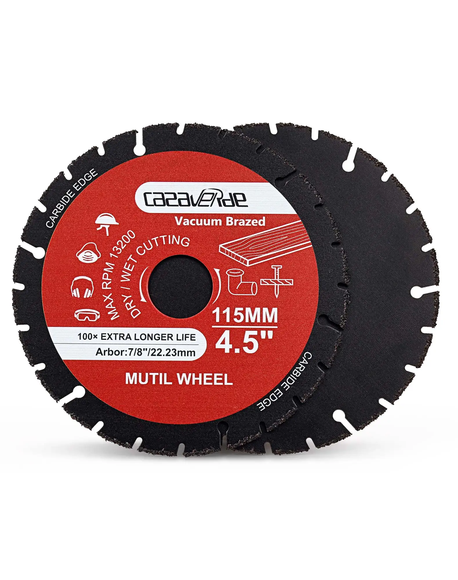 Casaverde 1Pc  115mm Woodworking Saw Blade Carbide Cutting Disc Wheel for Wood Boards,Gypsum Boards,Fiberglass Board,Plastics