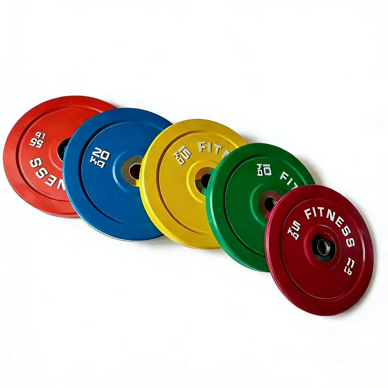 Wholesale Cheap Home Gym Fitness Equipment Color Rubber Bumper Plates Gym Strength Training Full Rubber Barbell Weight Discpromo