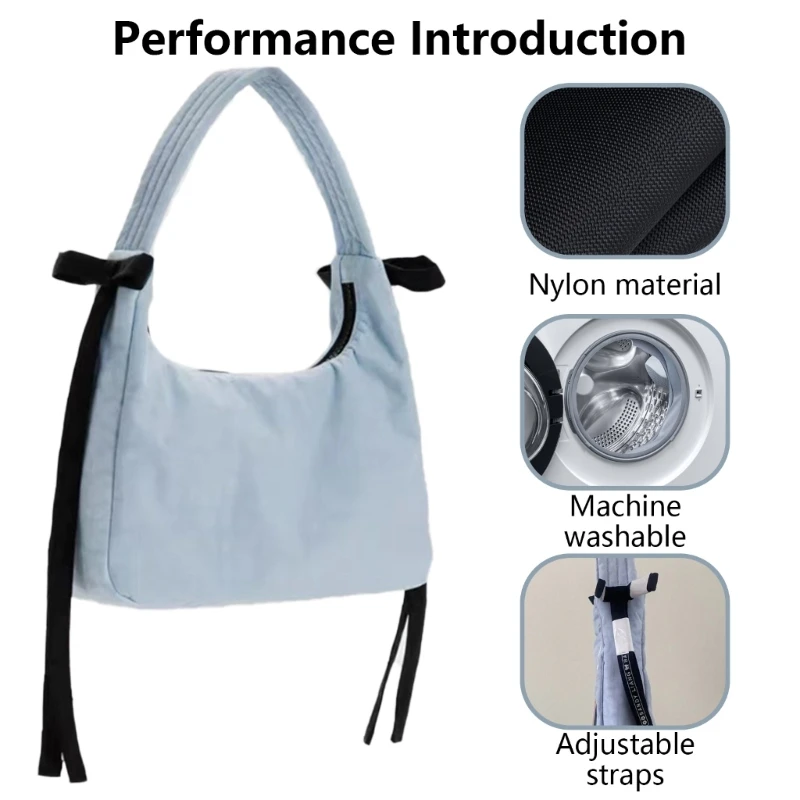 Functional Bag Nylon Handbag Women Shopping Purse Perfect for Daily Use