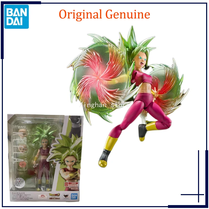 Original genuino S.H.Figuarts SHF Dragon Ball Super Saiyan Kefla Bandai Anime modelo juguetes figuras de acción regalos coleccionables