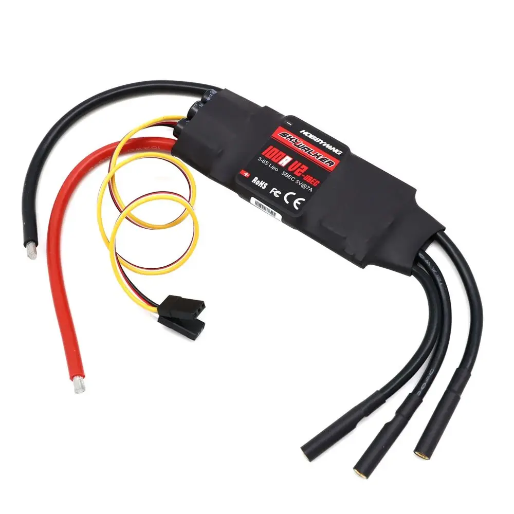 Hobbywing Brushless ESC 40A 50A 80A 100A V2 Drone ESC 2-4S Skywalker Speed Controller With BEC/UBEC For RC Quadcopter Helicopter