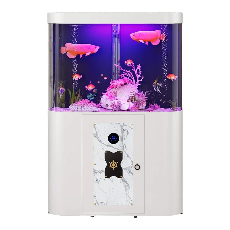 190L New acrylic indoor aquarium ornamental fish Koi goldfish tank Standing aquarium