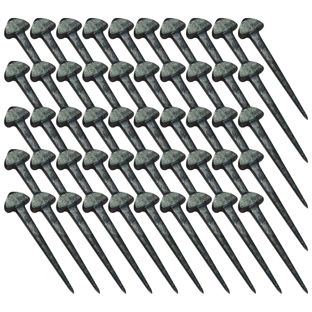 50 Pcs Professional Horseshoe Nails Replaceable Equipment Major Creative Shape Sturdy Iron