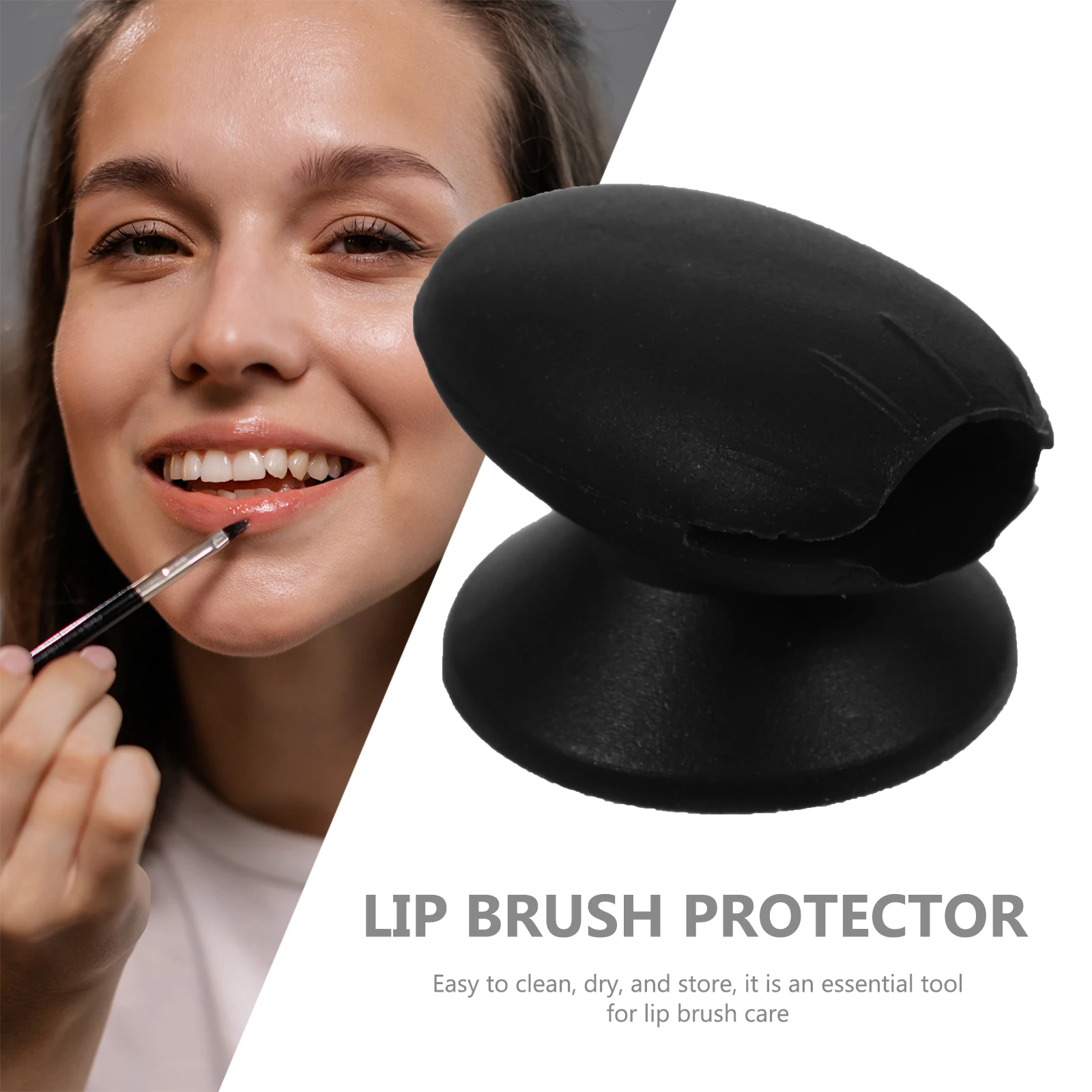 Couvercle anti-poussière pour brosse à lèvres, 9 pièces, protection domestique en Silicone, noir, Compact, anti-poussière, réutilisable, facile à nettoyer, outils de maquillage