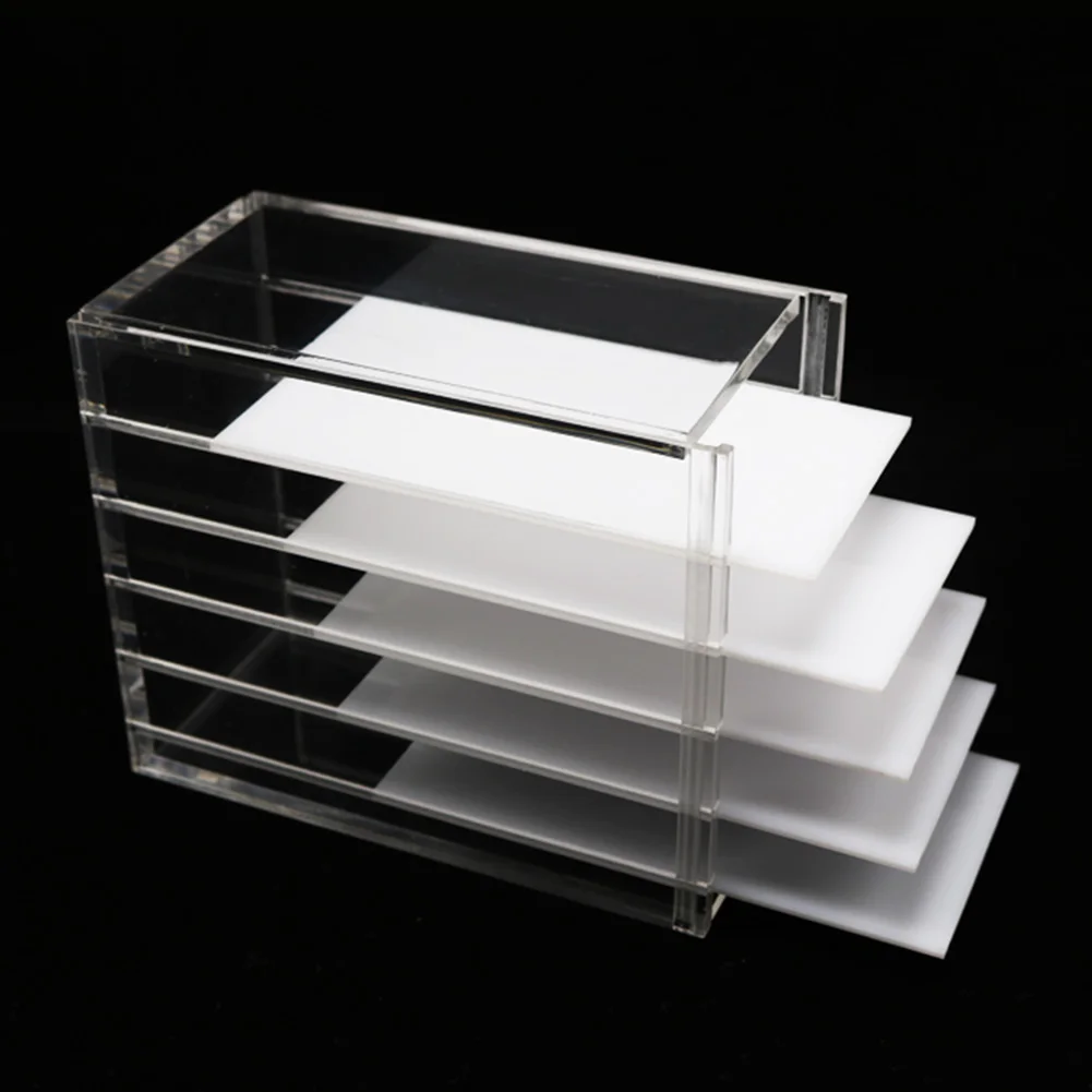 5 Layers Clear Eyelash Storage Box Makeup Organizer False Eyelashes Glue Pallet Holders 5 Layers Clear Portable Accessories