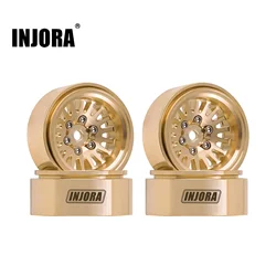 INJORA 1.0 Plus Brass Beadlock Wheel Rim for 1/24 1/18 RC Crawler TRX4M Ascent18 SCX24 FCX24 (W1109)