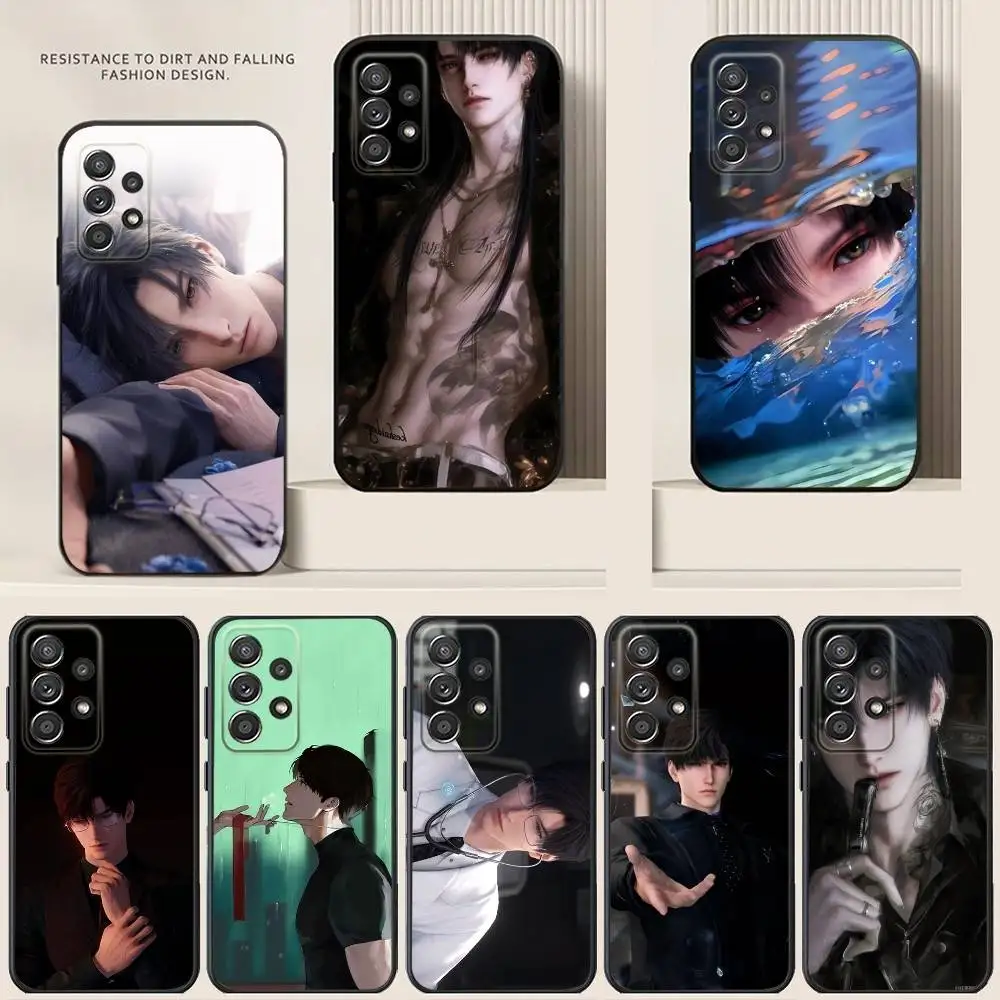

Love and Deepspace Zayne Phone Case For Samsung S24,21,22,23,30,Ultra,20,Plus,Note,10,9,Black soft silicone case