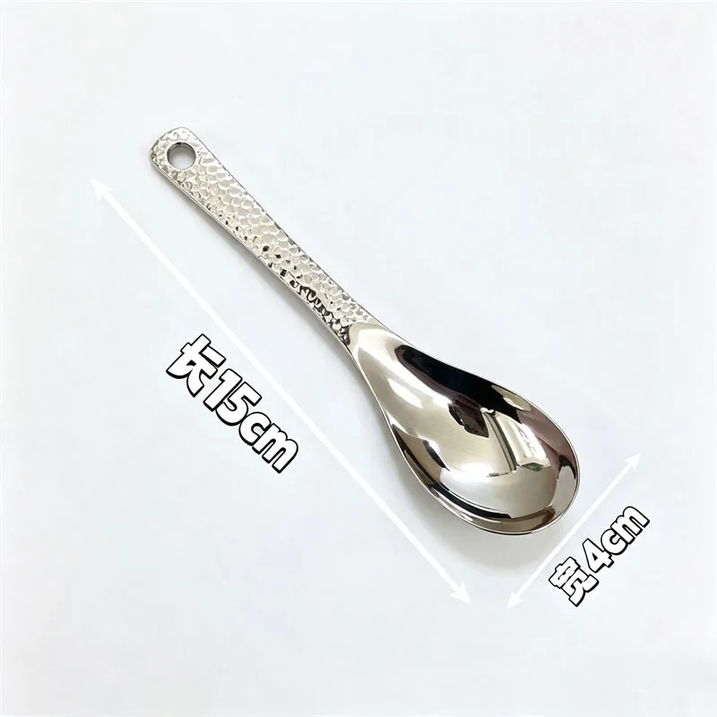 1/3/5pcs Stainless Steel Soup Spoons with Hammered Handles Thick Tablespoon Table Spoons Dinner Serving Spoons for Soup Stews